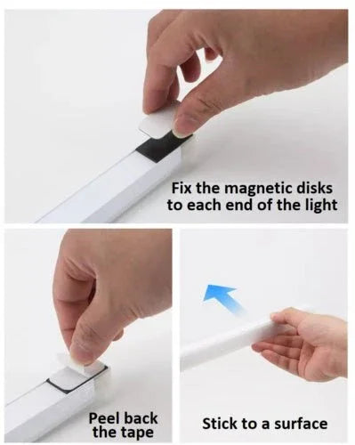 Strip Light LED PIR Motion Sensor USB Rechargeable Magnetic Cabinet Closet Lamp - Show Gadgets