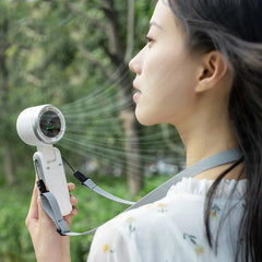 Hanging Neck Outdoor 180 Degree Folding Desktop Mini Fan Hand - held Folding High - speed Powerful Turbo Fan - Show Gadgets