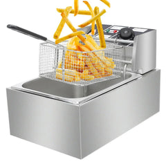 Commercial 10L Fast Electric Deep Fryer Fat Chip Single Tank Stainless Steel UK - Show Gadgets