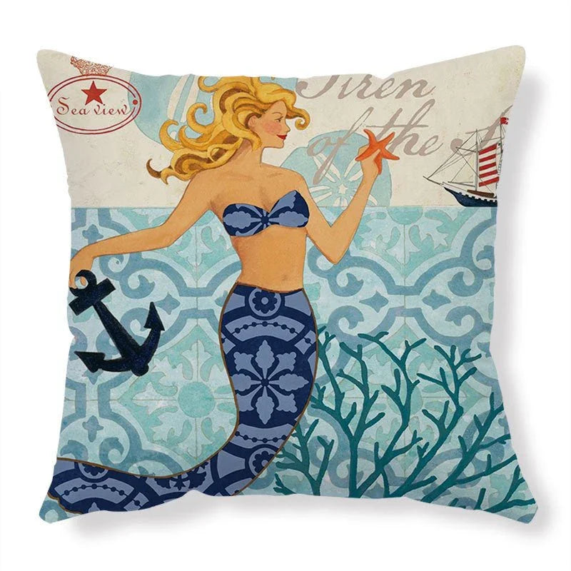 Cushion Covers Sea Turtle Printed Throw Pillow Cases For Home Decor Sofa Chair Seat - Show Gadgets