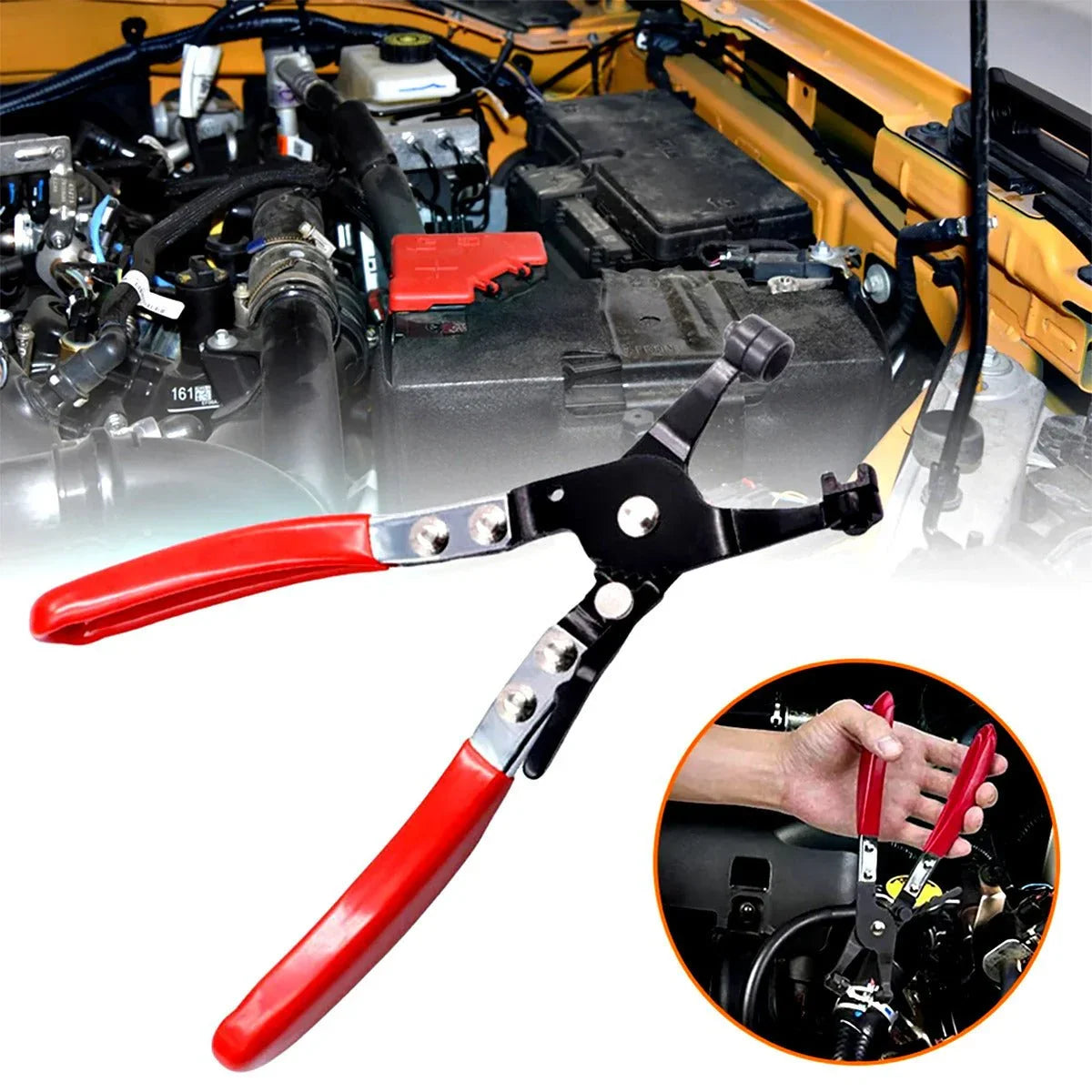 9Pc Hose Clamp Clip Pliers Kit Swivel Jaw Flat Angled Band Tool High Quality - Show Gadgets