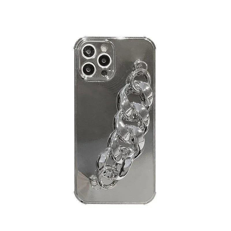Black Phone Case With Chain On The Side - Show Gadgets