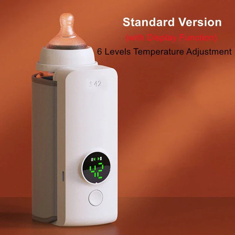 Portable Wireless Rechargeable Baby Bottle Warmer USB Charging And Heating Bag Portable Constant Temperature Milk Warmer Universal Bottle Insulation Sleeve - Show Gadgets