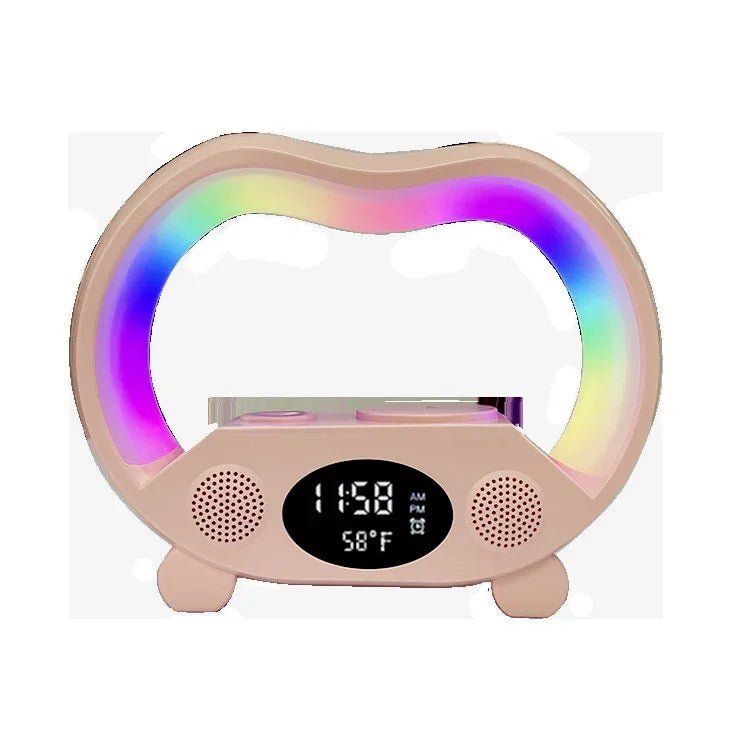 2024 New 6 In 1 Smart Remote Control Bluetooth - compatible Ambience Intelligent LED Table Lamp Multi - function Wireless Charger Night Light Bluetooth - compatible Speaker - Show Gadgets