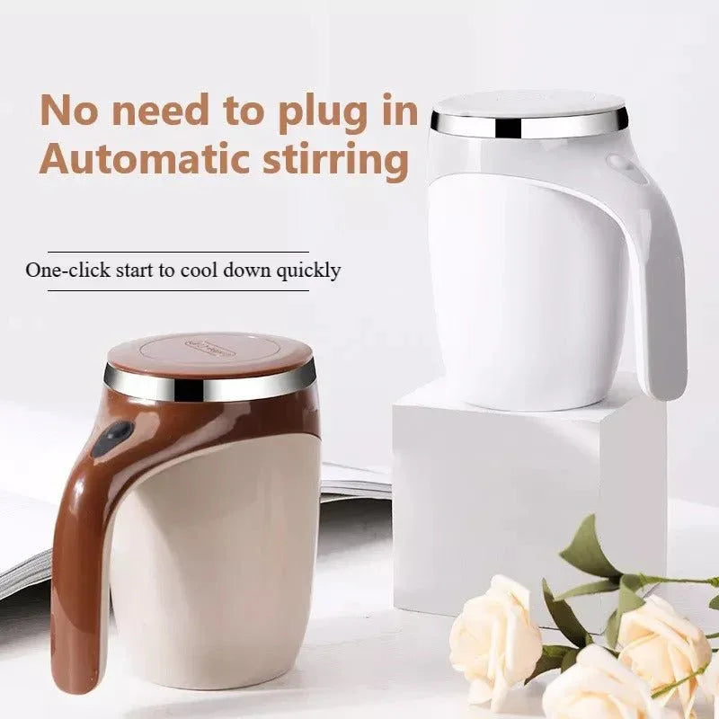 Rechargeable Model Automatic Stirring Cup Coffee Cup High Value Electric Stirring Cup Lazy Milkshake Rotating Magnetic Water Cup - Show Gadgets