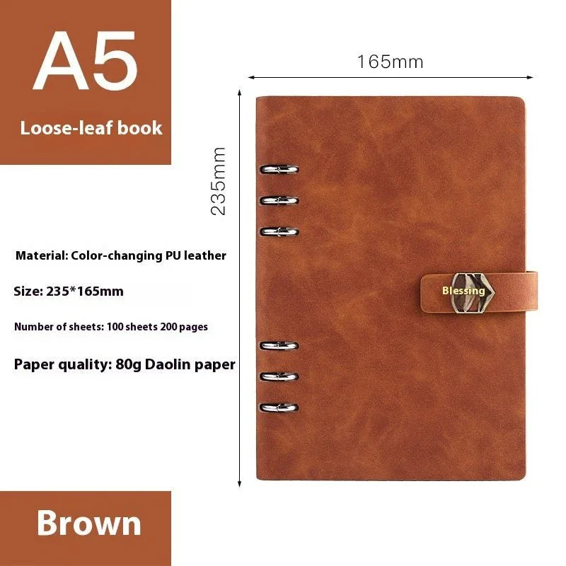A5 Notebook Loose - leaf Removable Notepad Business Office Meeting - Show Gadgets