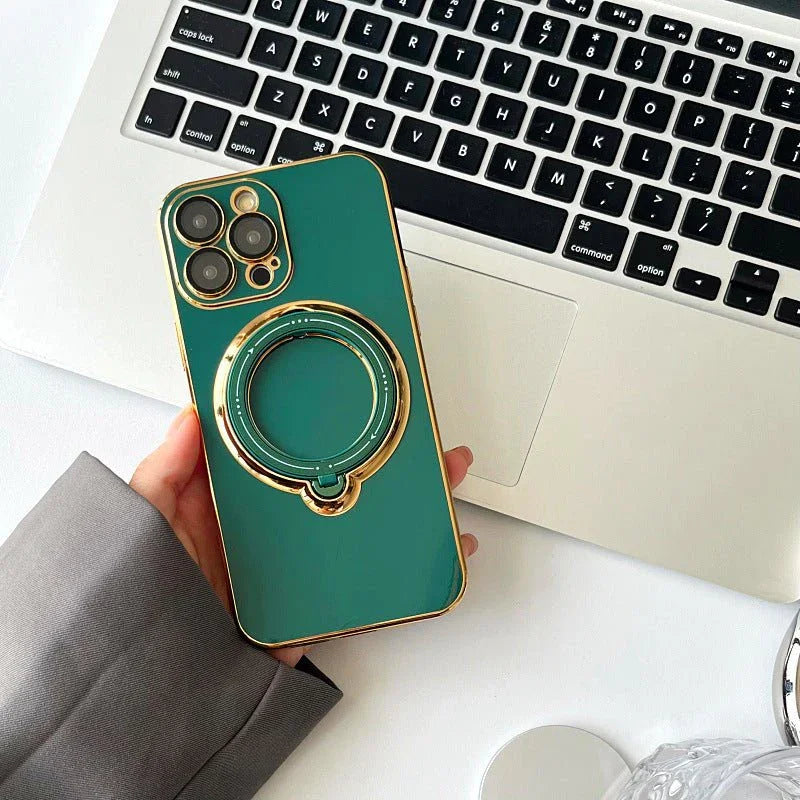 Magnetic Suction Rotating Stand Phone Case - Show Gadgets