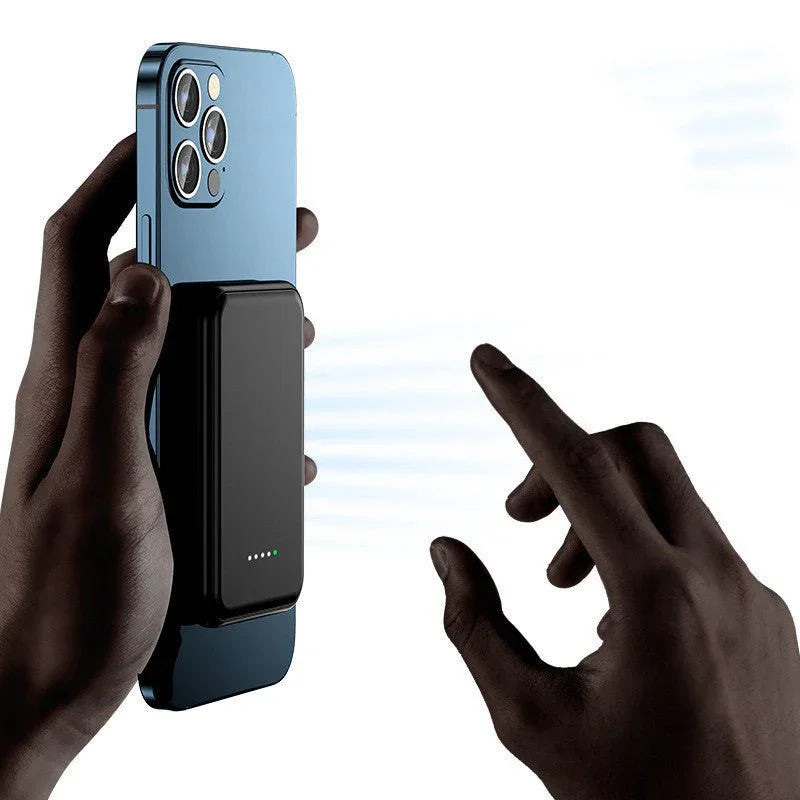 Mini Magnetic Wireless Power Bank – 5000mAh Fast Charging Portable Charger - Show Gadgets