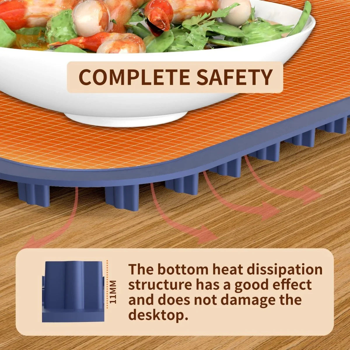 Foldable Heating Plate Mat Portable Keep Food Warm Electric Warming Mat For 8 Dishes With Time Setting - Show Gadgets