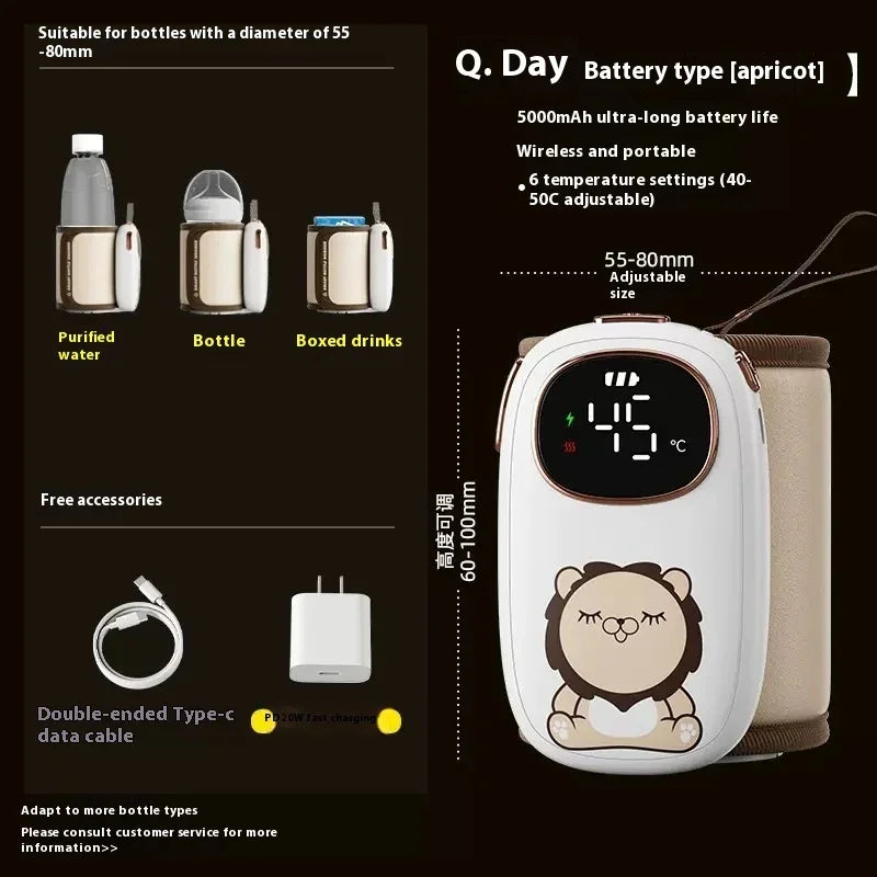 Constant Temperature Feeding Bottle Cover Warm Milk Night Milk Artifact Go Out Portable Universal Milk Modulator - Show Gadgets