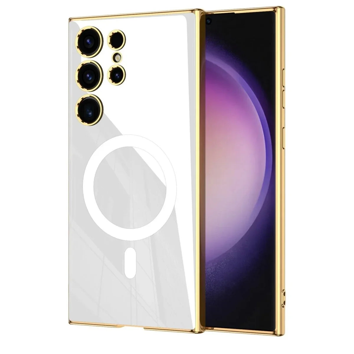 Wireless Charger Circle Magnetic Drop - resistant S24 Ultra - thin Plating Protective Cover Phone Case - Show Gadgets