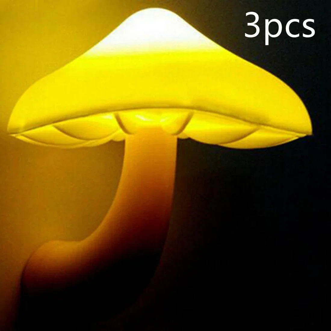 LED Night Light Mushroom Wall Socket Lamp EU US Plug Warm White Light - control Sensor Bedroom Light Home Decoration - Show Gadgets