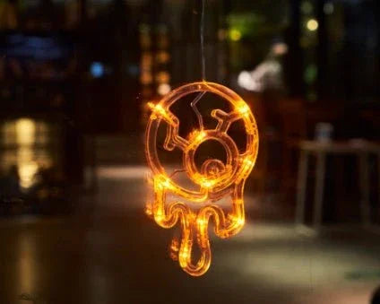 Halloween Window Hanging LED Lights Spider Pumpkin Hanging Ghost Horror Atmosphere Lights Holiday Party Decorative Lights Home Decor - Show Gadgets