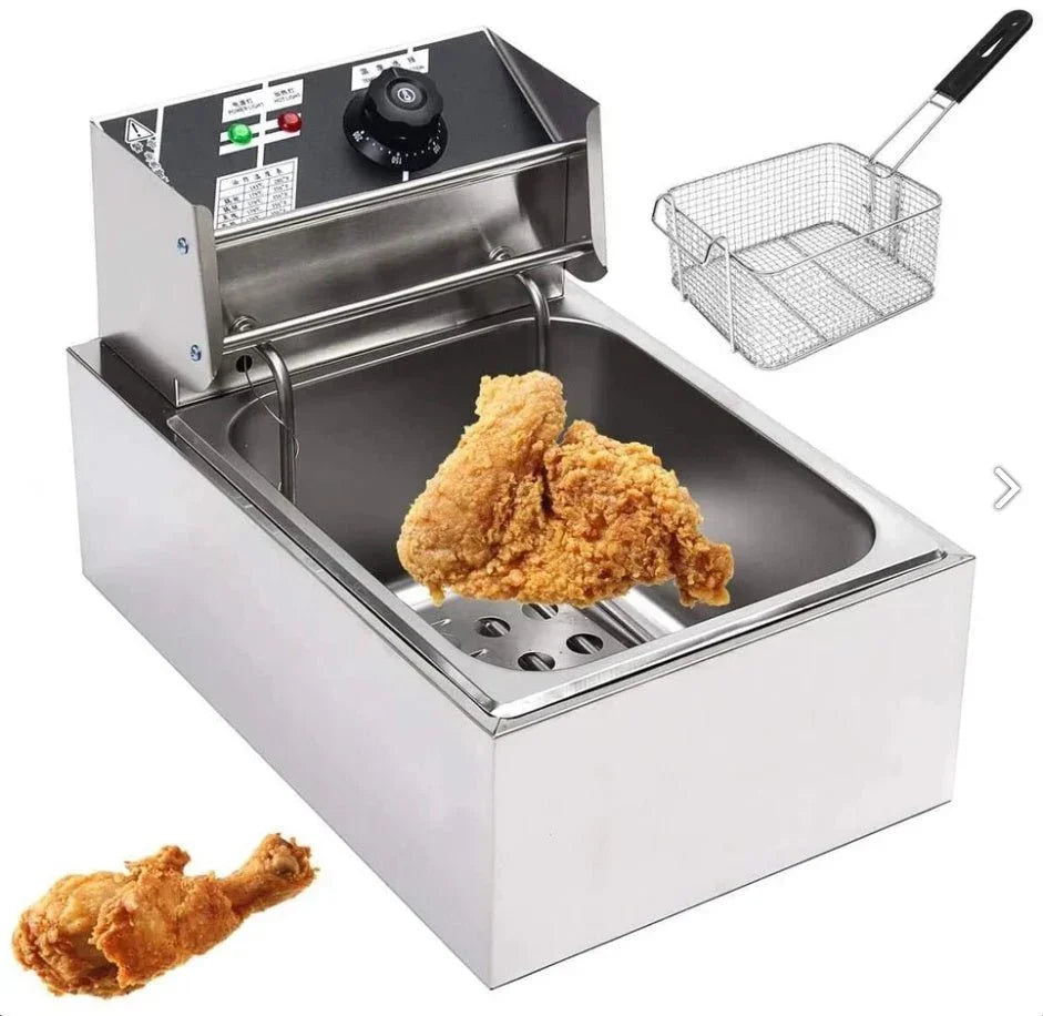 Commercial 10L Fast Electric Deep Fryer Fat Chip Single Tank Stainless Steel UK - Show Gadgets