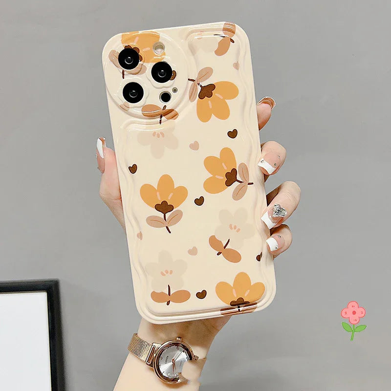 Autumn Leaves And Flowers With Bow Silk Scarf Phone Cases - Show Gadgets